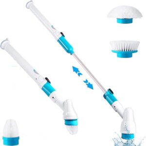 Cordless Tile Scrubber With 4 Replaceable Cleaning Scrubber Brush