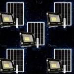 5 x Actolight 30W Solar Flood Lights