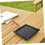 Portable Grilling Rack with Wooden Handle