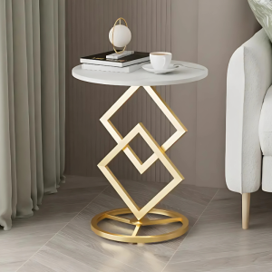 Hovox Modern Marble Round Side Table