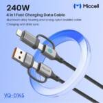 Miccell D145 4-in-1 High Power 240W Fast Charging Braided Cable