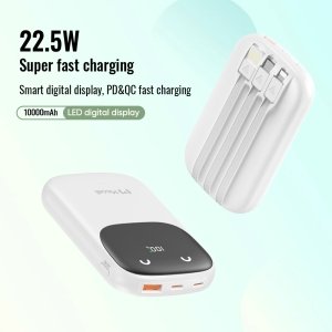 Miccell 10000mAh Multi-Compatible Fast Charging Power Bank – Black