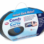 Curve Back Support Pillow – Grey Ergonomic Lumbar Cushion For Office, Car Home