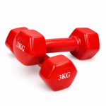 Set of 2 3kg Neoprene Dumbbells – Red