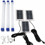 3 Pack Multifunction Rechargeable LED Lights With Solar Panel – 40w