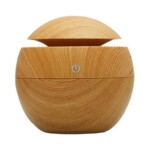 130ML Portable Wood Grain Humidifier – Compact Aromatherapy Diffuser For Home, Office, And Travel