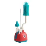 3 In 1 Silicone Baby Bottle Cleaning Brush Kit With Stand – Red