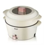 R.5403 RAF 5L+7L Double Electric Cooking Hot Pot with Food Steamer