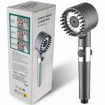 Hand-held Filtered Pressure Shower Head With Three Modes