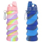 2 Pcs Portable Collapsible Travel Sport Water Bottle