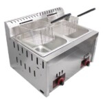 6L + 6L Commercial Grade Stainless Steel Deep Gas Fryer