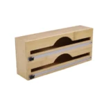 Wooden Foil And Cling Wrap Cutter Dispenser