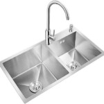 80cm × 45cm × 20cm Large Modern Stainless Steel Kitchen Sink – Deep Basin With Drainboard For Home And Commercial Use