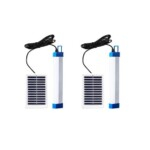 2 Pack 32cm Rechargeable LED Light With Solar Panel – 100W