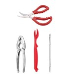 4-Piece Seafood Tools Set With Crab Cracker