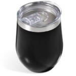 Stainless Steel Egg-Shaped Wine Cup With Seal Lid Tumbler
