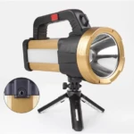 Strong Handheld USB Rechargeable LED Spotlight - Searchlight/Flashlight + Holder