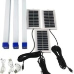 3 Pack Multifunction Rechargeable LED Lights With Solar Panel – 40w