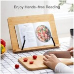 28cm x 20cm Adjustable Bamboo Book Stand/Tray