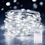 2Pcs 5m Copper Wire Battery Operated Decorative Fairy Light – White.