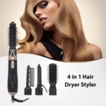 4-in-1 Rotating Hot Air Brush with Ionic Ceramic Technology