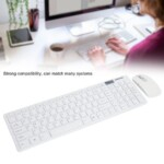 2.4G Ultra Slim Portable Wireless Keyboard And Mouse Combo – White