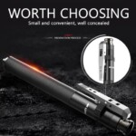 Pocket-Sized Expandable Auto Spring Baton – Black