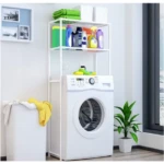 2-Tier Sturdy Iron Toilet Storage Rack – Space-Saving Bathroom Organizer Shelf