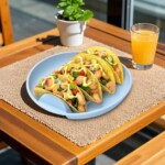 Silicone Kitchen Serving Tray For Tortilla, Party, Family Dinner, Grill – Blue