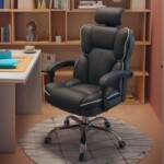 Office Chair,Computer Chair with Lumbar and Footrest Support Height Adjustable Gaming Chair
