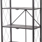 5 Units Organizer Storage Foldable Narrow Storage Bathroom Shelf Sturdy Steel Frame Living Room Balcony Multilayer Storage Rack