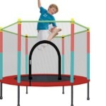 5 FT Kids Trampoline with Safety Net – Indoor/Outdoor