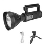 Flashlight Portable USB Rechargeable Searchlight Waterproof Base Fishing Lantern Light Torch