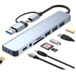 8-in-1 USB-C Hub - Multiport Adapter for Laptops