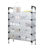 Shoe Rack Organizer with Dustproof Cover