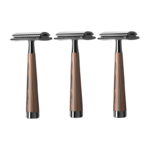3 x Double Edge Safety Razors with Wooden Handle