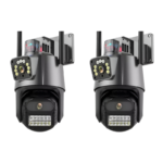 2 x Wireless Dual Lens Camera with Wi-Fi And Infrared Night Vision