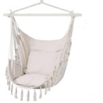 Hammock Hanging Rope Chair with 2 Pillows Indoor or Outdoor Ceiling Swing