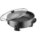 Electric Party Pan with Glass Lid and Non Stick Coating