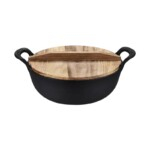 Iron Stew Pot with Wooden Top