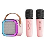 Colorful Karaoke Sound System With 2 Mic