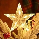 15M Christmas Tree Top LED Star Warm White