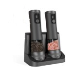USB Rechargeable Salt and Pepper Grinder Set with Base