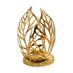 Lyla Leaf Gold Candle Holder