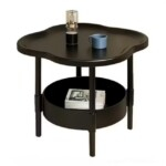 Modern 2 Tier Round Side Table