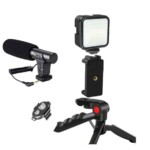 Vlogging Kit With Tripod LED Video Light And Phone Holder