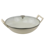 36cm Enameled Wok White Interrior