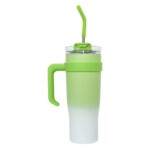 1.2L Large Capacity Stainless Steel Thermal Cup with Straw
