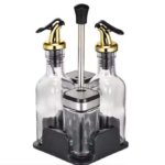 2 Oil Vinegar Dispenser and 2 Sald Spice Container