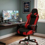 Ergonomic Gaming Chair with Lumbar Support & Headrest Cushion